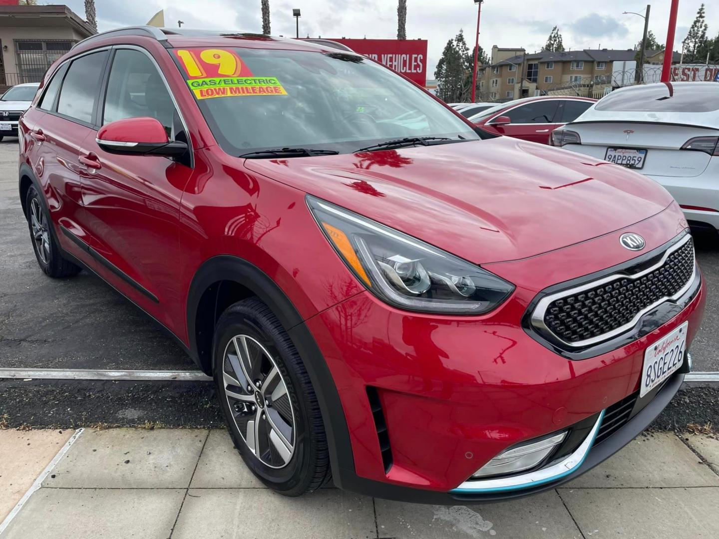 2019 RED /BLACK Kia Niro Plug In Hybrid (KNDCC3LD4K5) , located at 744 E Miner Ave, Stockton, CA, 95202, (209) 944-5770, 37.956863, -121.282082 - Photo#0